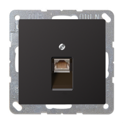 Розетка компьютерная 1xRJ45 UTP 6 категории Jung LS990 Dark (в сборе) 
