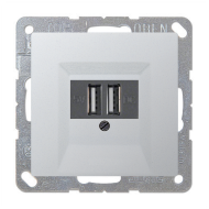 Розетка USB для зарядки устройств Jung LSplus Алюминий (в сборе) 