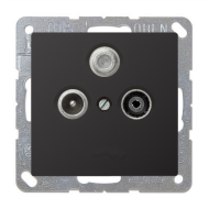 Розетка TV / SAT проходная Jung LSplus Dark (в сборе) 