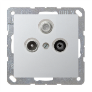 Розетка TV / SAT проходная Jung LSplus Алюминий (в сборе) 