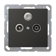 Розетка TV / SAT проходная Jung LSplus Антрацит (в сборе) 
