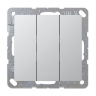 Выключатель трехклавишный Jung LS990 Алюминий (в сборе) 