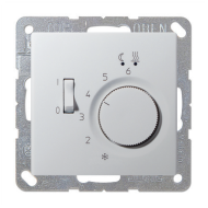 Терморегулятор для теплого пола с внешним датчиком Jung FDdesign Алюминий (в сборе) 