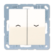 Выключатель для рольставней Jung AS Слоновая кость (в сборе) 