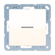 Выключатель одноклавишный с подсветкой Jung AS Слоновая кость (в сборе) 