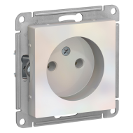 Розетка без заземления Schneider Electric AtlasDesign Nature Жемчуг (в сборе) 