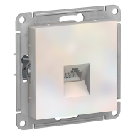 Розетка телефонная 1xRJ11 Schneider Electric AtlasDesign Nature Жемчуг (в сборе) 