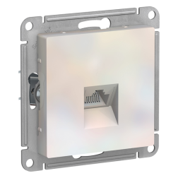 Розетка компьютерная 1xRJ45 UTP 5e категории Schneider Electric AtlasDesign Nature Жемчуг (в сборе) 