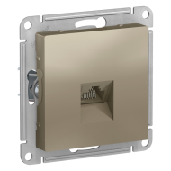 Розетка телефонная 1xRJ11 Schneider Electric AtlasDesign Nature Шампань (в сборе) 