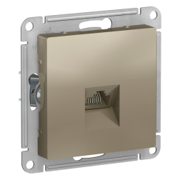 Розетка компьютерная 1xRJ45 UTP 5e категории Schneider Electric AtlasDesign Шампань (в сборе) 