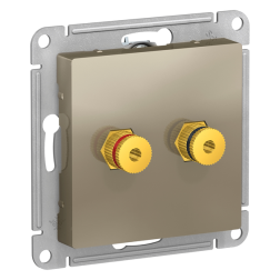 Розетка аккустическая двойная Schneider Electric AtlasDesign Nature Шампань (в сборе) 