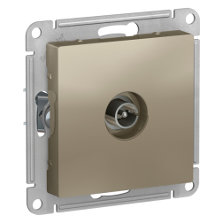 Розетка TV проходная Schneider Electric AtlasDesign Nature Шампань (в сборе) 