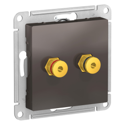 Розетка аккустическая двойная Schneider Electric AtlasDesign Nature Мокко (в сборе) 