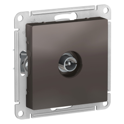 Розетка TV проходная Schneider Electric AtlasDesign Мокко (в сборе) 