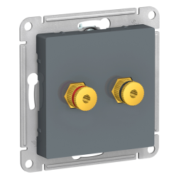 Розетка аккустическая двойная Schneider Electric AtlasDesign Грифель (в сборе) 