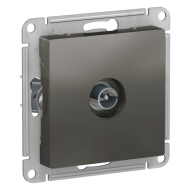 Розетка TV проходная Schneider Electric AtlasDesign Nature Сталь (в сборе) 