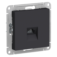 Розетка компьютерная 1xRJ45 UTP 5e категории Schneider Electric AtlasDesign Nature Карбон (в сборе) 