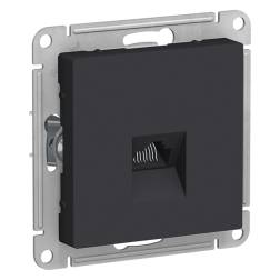 Розетка компьютерная 1xRJ45 UTP 5e категории Schneider Electric AtlasDesign Nature Карбон (в сборе) 