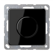 Светорегулятор поворотный 400 Вт Jung CD Черный (в сборе) 