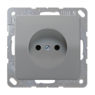 Розетка без заземления Jung CD Серый (в сборе) 