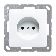 Розетка без заземления Jung CD Белый (в сборе) 