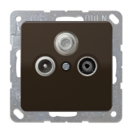 Розетка TV / SAT проходная Jung CD Коричневый (в сборе) 