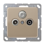 Розетка TV / SAT проходная Jung CD Золото-бронза (в сборе) 