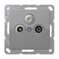 Розетка TV / SAT проходная Jung CD Серый (в сборе) 