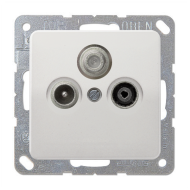 Розетка TV / SAT проходная Jung CD Светло-серый (в сборе) 