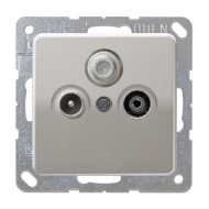 Розетка TV / SAT проходная Jung CD Платина (в сборе) 