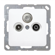 Розетка TV / SAT проходная Jung CD Белый (в сборе) 