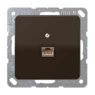Розетка телефонная 1xRJ11 Jung CD Коричневый (в сборе) 