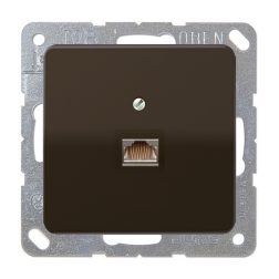 Розетка компьютерная 1xRJ45 UTP 6 категории Jung CD Коричневый (в сборе) 