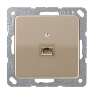 Розетка телефонная 1xRJ11 Jung CD Золото-бронза (в сборе) 