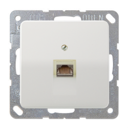 Розетка компьютерная 1xRJ45 UTP 6 категории Jung CD Светло-серый (в сборе) 