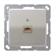 Розетка телефонная 1xRJ11 Jung CD Платина (в сборе) 
