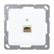 Розетка телефонная 1xRJ11 Jung CD Белый (в сборе) 