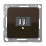 Розетка USB для зарядки устройств Jung CD Коричневый (в сборе) 