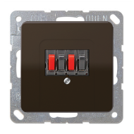 Розетка аккустическая двойная Jung CD Коричневый (в сборе) 