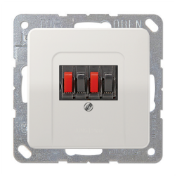 Розетка аккустическая двойная Jung CD Светло-серый (в сборе) 