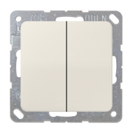 Выключатель двухклавишный Jung CD Слоновая кость (в сборе) 
