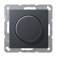 Светорегулятор поворотный 400 Вт Jung Eco Profi Антрацит (в сборе) 