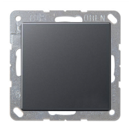 Выключатель одноклавишный Jung Eco Profi Deco Антрацит (в сборе) 