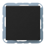 Выключатель одноклавишный Jung ECO Profi Standart Черный матовый (в сборе) 