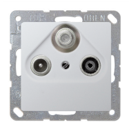 Розетка TV / SAT проходная Jung Eco Profi Deco Алюминий (в сборе) 