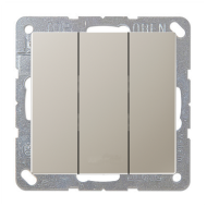 Светорегулятор поворотный 400 Вт Jung LSdesign Нержавеющая сталь (в сборе) 