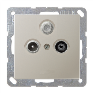 Розетка TV / SAT проходная Jung LSplus Нержавеющая сталь (в сборе) 