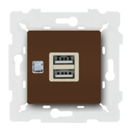 Розетка USB для зарядки устройств Fede Marco Moka (в сборе) 