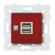 Розетка USB для зарядки устройств Fede Marco Red wine (в сборе) 