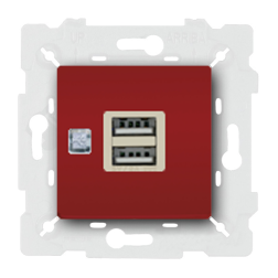 Розетка USB для зарядки устройств Fede Marco Red wine (в сборе) 